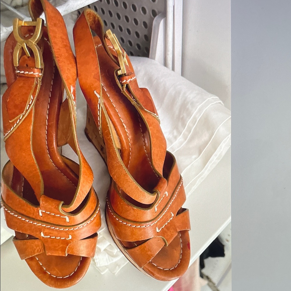 Chloe Tan wedge Sandals